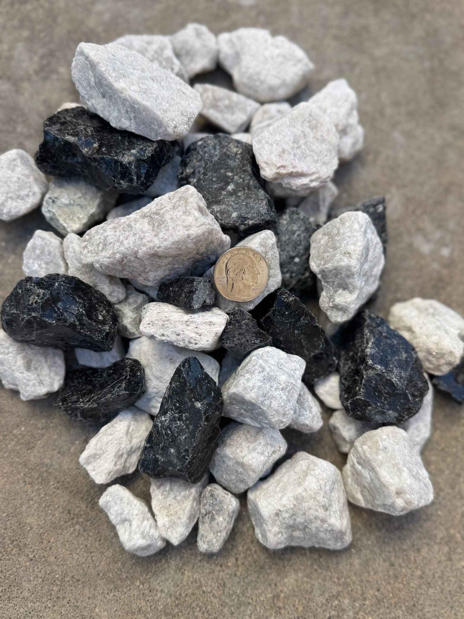 Salt and Pepper Decorative Rock